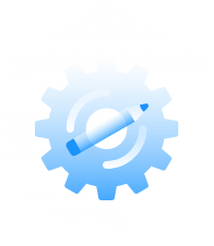 Zahnrad mit Stift Icon AI Engineering